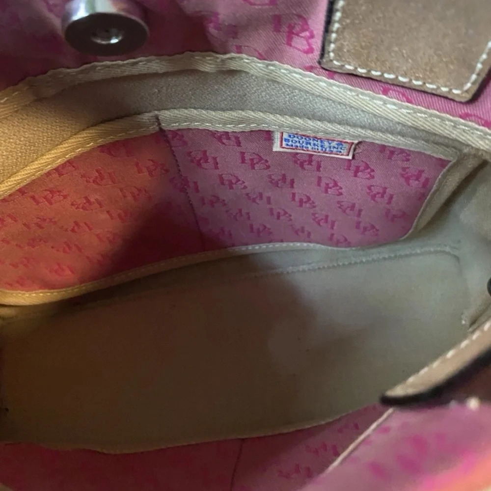 Dooney & Bourke Pink Tote with Brown Accents - Picture 5 of 8